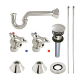 Trimscape CC53306VOKB30 Traditional Plumbing Sink Trim Kit with P-Trap and Overflow Drain, Polished Nickel