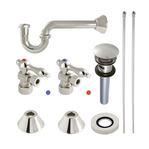 Trimscape CC53306VOKB30 Traditional Plumbing Sink Trim Kit with P-Trap and Overflow Drain, Polished Nickel