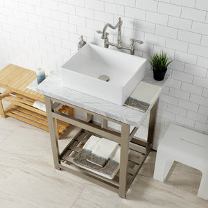 Trimscape CC53308DLTRMK1 Traditional Plumbing Sink Trim Kit with P-Trap and Drain (No Overflow), Brushed Nickel