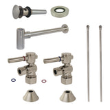 Trimscape CC53308DLVOKB30 Contemporary Plumbing Sink Trim Kit with Bottle Trap and Overflow Drain, Brushed Nickel