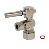 Concord CC53308DL 5/8-Inch OD Comp x 3/8-Inch OD Comp Quarter-Turn Angle Stop Valve, Brushed Nickel