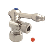 Vintage CC53308KL 5/8-Inch OD Comp x 3/8-Inch OD Comp Quarter-Turn Angle Stop Valve, Brushed Nickel