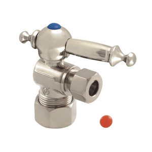 Vintage CC53308TL 5/8-Inch OD Comp x 3/8-Inch OD Comp Quarter-Turn Angle Stop Valve, Brushed Nickel
