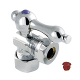 Vintage CC54301 5/8-Inch OD Comp x 1/2 or 7/16-Inch Slip Joint Quarter-Turn Angle Stop Valve, Polished Chrome