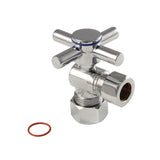 Concord CC54401DX 5/8-Inch OD Comp x 1/2-Inch OD Comp Quarter-Turn Angle Stop Valve, Polished Chrome