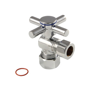 Concord CC54401DX 5/8-Inch OD Comp x 1/2-Inch OD Comp Quarter-Turn Angle Stop Valve, Polished Chrome