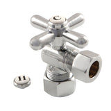 Vintage CC54401X 5/8-Inch OD Comp x 1/2-Inch OD Comp Quarter-Turn Angle Stop Valve, Polished Chrome