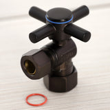 Concord CC54405DX 5/8-Inch OD Comp x 1/2-Inch OD Comp Quarter-Turn Angle Stop Valve, Oil Rubbed Bronze