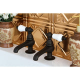 Vintage CC5L5 Two-Handle Deck Mount Basin Tap Faucet, Oil Rubbed Bronze