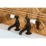 Vintage CC5L5 Two-Handle Deck Mount Basin Tap Faucet, Oil Rubbed Bronze