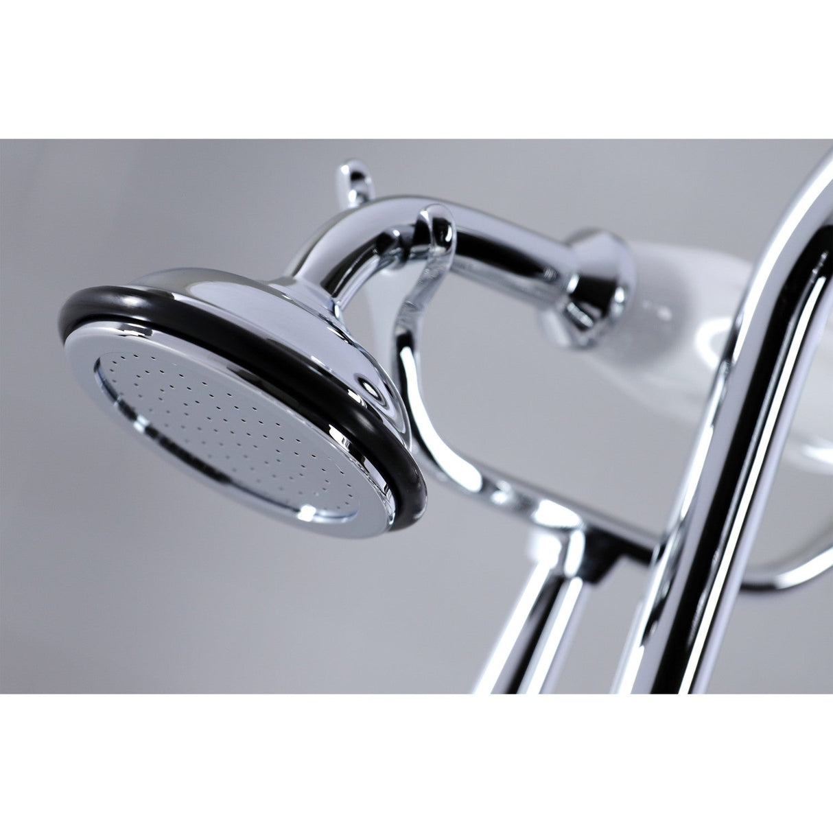 Vintage CC6014T1 Three-Handle 2-Hole Deck Mount Clawfoot Tub Faucet with Hand Shower, Polished Chrome