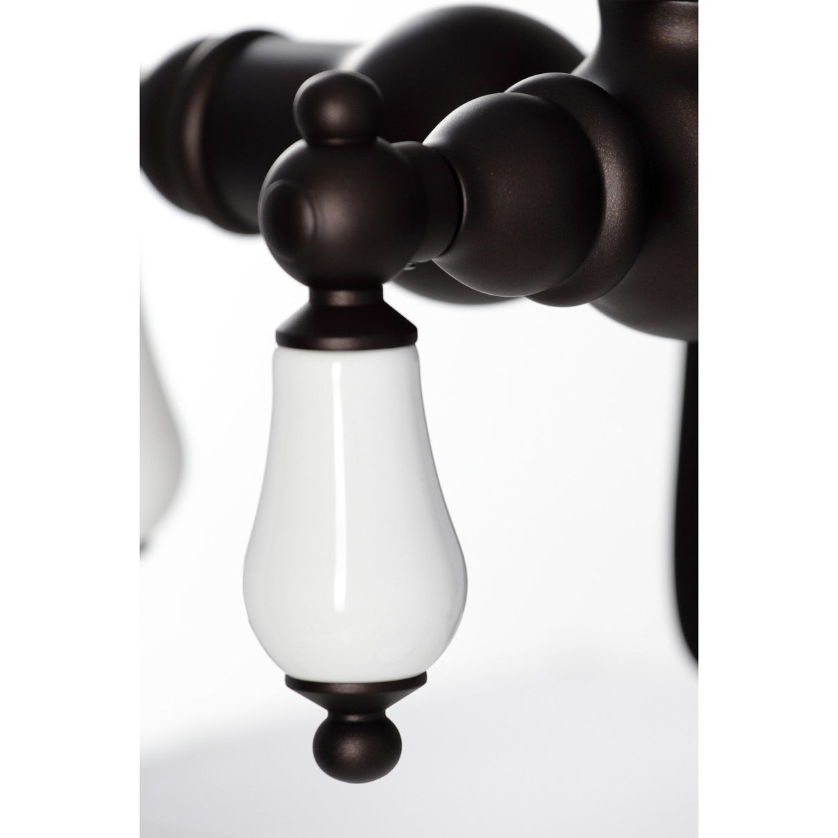 Vintage CC6015T5 Three-Handle 2-Hole Deck Mount Clawfoot Tub Faucet with Hand Shower, Oil Rubbed Bronze