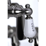 Vintage CC6017T8 Three-Handle 2-Hole Deck Mount Clawfoot Tub Faucet with Hand Shower, Brushed Nickel