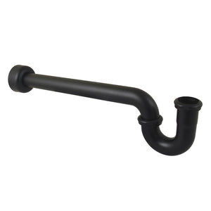 Trimscape CC6120MB 1-1/2 Inch Decor P-Trap with High Box Flange, 19 Inch Length, 18 Gauge, Matte Black