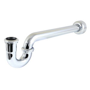Trimscape CC6121 1-1/2 Inch Decor P-Trap with High Box Flange, 19 Inch Length, 18 Gauge, Polished Chrome