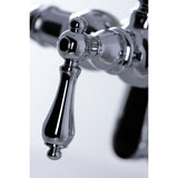 Vintage CC614T1 Three-Handle 2-Hole Deck Mount Clawfoot Tub Faucet with Hand Shower, Polished Chrome