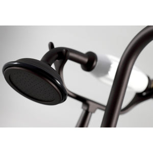 Vintage CC617T5 Three-Handle 2-Hole Deck Mount Clawfoot Tub Faucet with Hand Shower, Oil Rubbed Bronze
