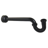 Trimscape CC6180MB 1-1/4 Inch Decor P-Trap with High Box Flange, 18 Inch Length, 18 Gauge, Matte Black