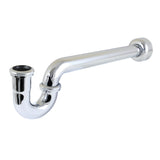 Trimscape CC6241 1-1/4 (or 1-1/2) x 1-1/2 Inch Decor P-Trap with High Box Flange, 19 Inch Length, 18 Gauge, Polished Chrome