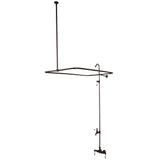 Vintage CC63T5 Three-Handle 2-Hole Tub Wall Mount Clawfoot Tub Faucet with Shower Enclosure, Oil Rubbed Bronze
