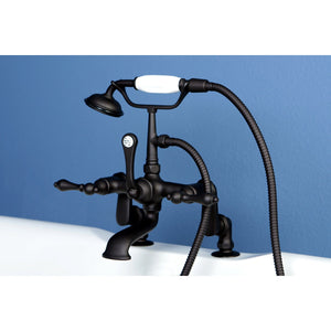 Vintage CC651T5 Three-Handle 2-Hole Deck Mount Clawfoot Tub Faucet with Hand Shower, Oil Rubbed Bronze