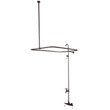 Vintage CC65T5 Three-Handle 2-Hole Tub Wall Mount Clawfoot Tub Faucet with Shower Enclosure, Oil Rubbed Bronze