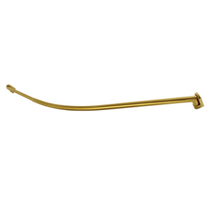 Edenscape CC6727 60-Inch-72-Inch Stainless Steel Adjustable Single Curved Shower Curtain Rod, Brushed Brass