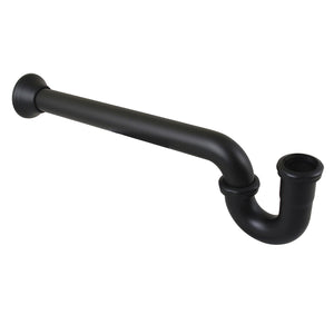 Vintage CC7120MB 1-1/2 Inch Decor P-Trap with Bell Flange, 24 Inch Length, 18 Gauge, Matte Black