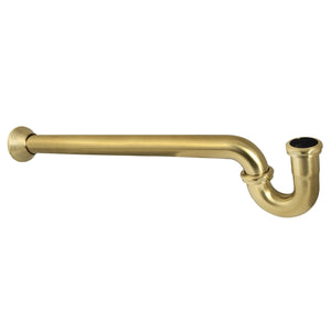 Vintage CC7127 1-1/2 Inch Decor P-Trap with Bell Flange, 24 Inch Length, 18 Gauge, Brushed Brass