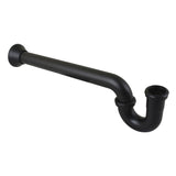 Vintage CC7180MB 1-1/4 Inch Decor P-Trap with Bell Flange, 18 Inch Length, 18 Gauge, Matte Black