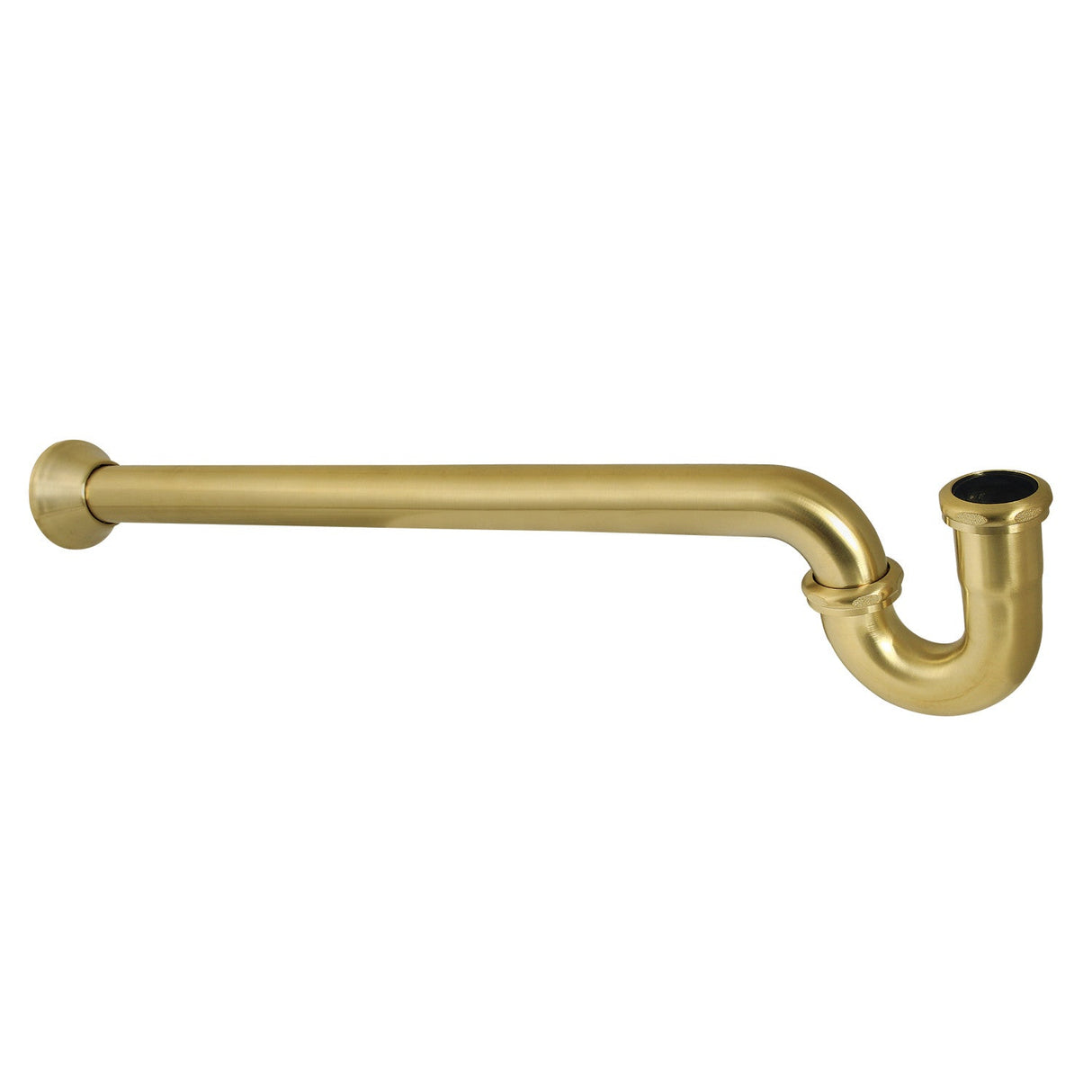 Vintage CC7187 1-1/4 Inch Decor P-Trap with Bell Flange, 18 Inch Length, 18 Gauge, Brushed Brass
