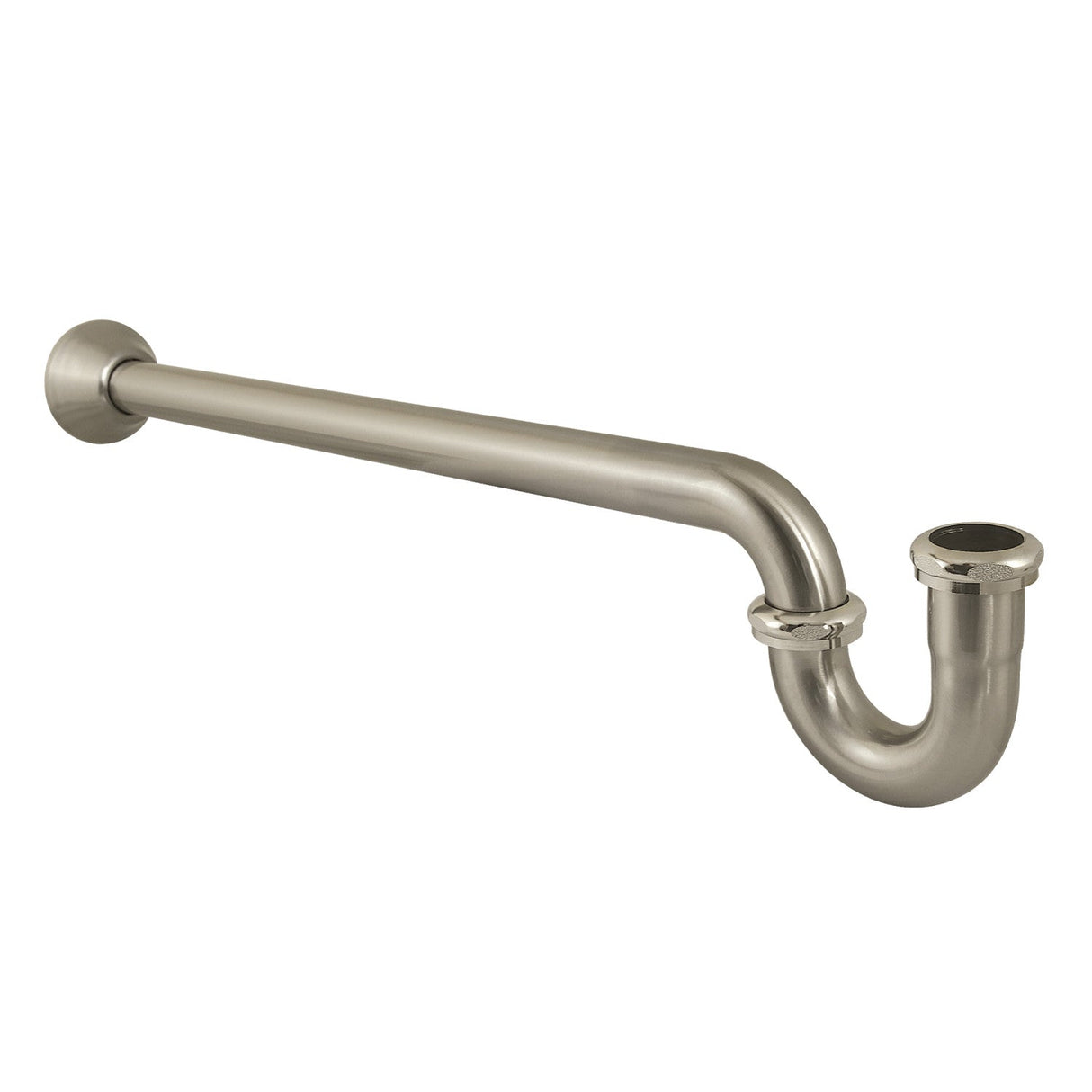 Vintage CC7188 1-1/4 Inch Decor P-Trap with Bell Flange, 18 Inch Length, 18 Gauge, Brushed Nickel