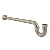 Vintage CC7188 1-1/4 Inch Decor P-Trap with Bell Flange, 18 Inch Length, 18 Gauge, Brushed Nickel