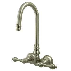 Vintage CC71T8 Two-Handle 2-Hole Tub Wall Mount Clawfoot Tub Faucet, Brushed Nickel