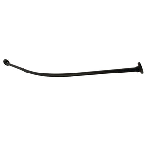Edenscape CC7210 72-Inch Stainless Steel Single Curved Shower Curtain Rod, Matte Black