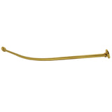 Edenscape CC7217 72-Inch Stainless Steel Single Curved Shower Curtain Rod, Brushed Brass