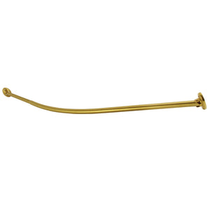 Edenscape CC7217 72-Inch Stainless Steel Single Curved Shower Curtain Rod, Brushed Brass