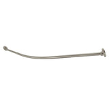 Edenscape CC7218 72-Inch Stainless Steel Single Curved Shower Curtain Rod, Brushed Nickel