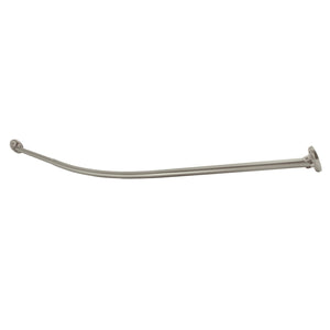 Edenscape CC7218 72-Inch Stainless Steel Single Curved Shower Curtain Rod, Brushed Nickel