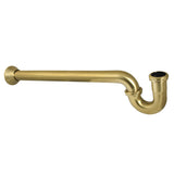 Vintage CC7247 1-1/4 (or 1-1/2) x 1-1/2 Inch Decor P-Trap with Bell Flange, 24 Inch Length, 18 Gauge, Brushed Brass