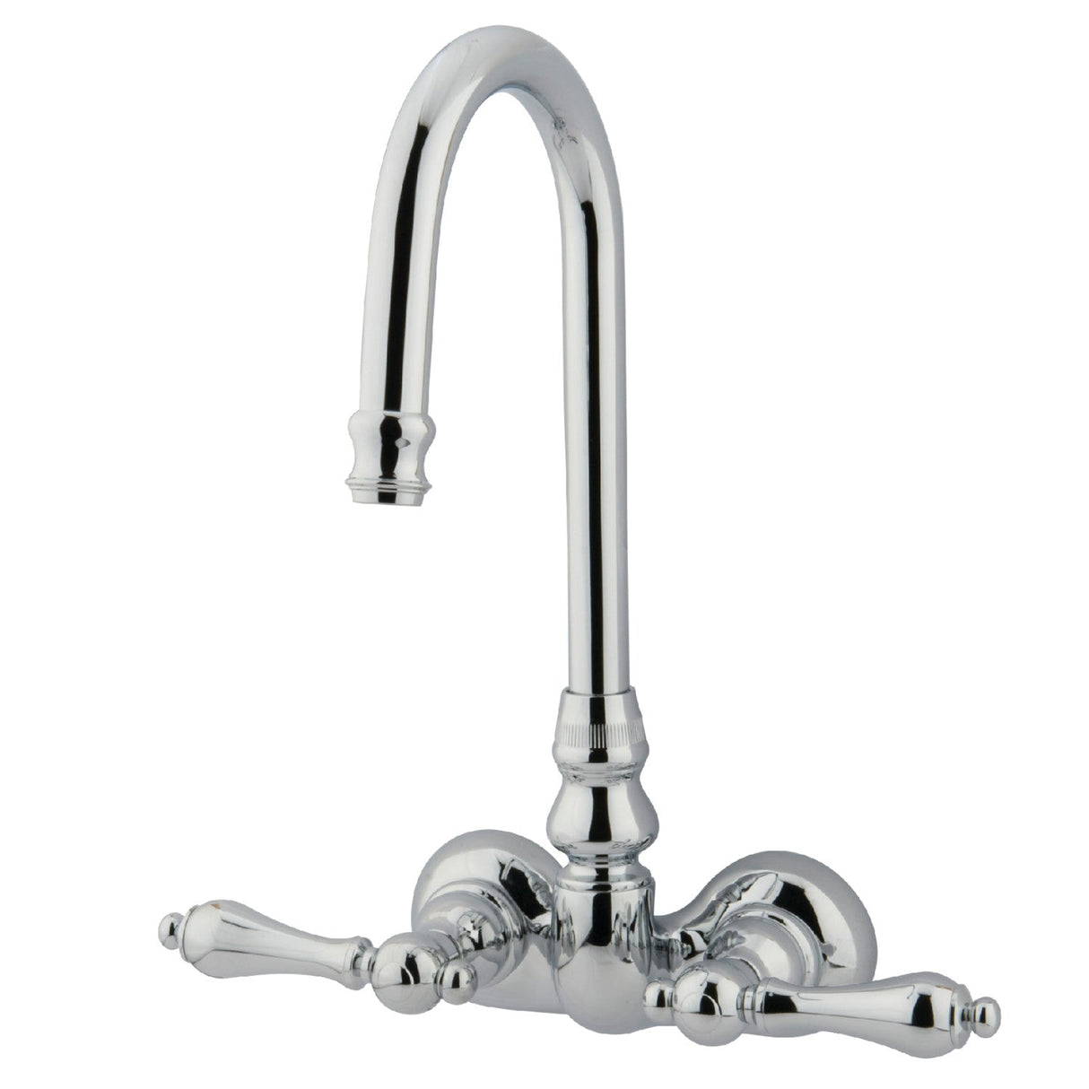 Vintage CC72T1 Two-Handle 2-Hole Tub Wall Mount Clawfoot Tub Faucet, Polished Chrome