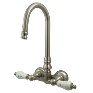 Vintage CC73T8 Two-Handle 2-Hole Tub Wall Mount Clawfoot Tub Faucet, Brushed Nickel