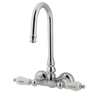 Vintage CC74T1 Two-Handle 2-Hole Tub Wall Mount Clawfoot Tub Faucet, Polished Chrome