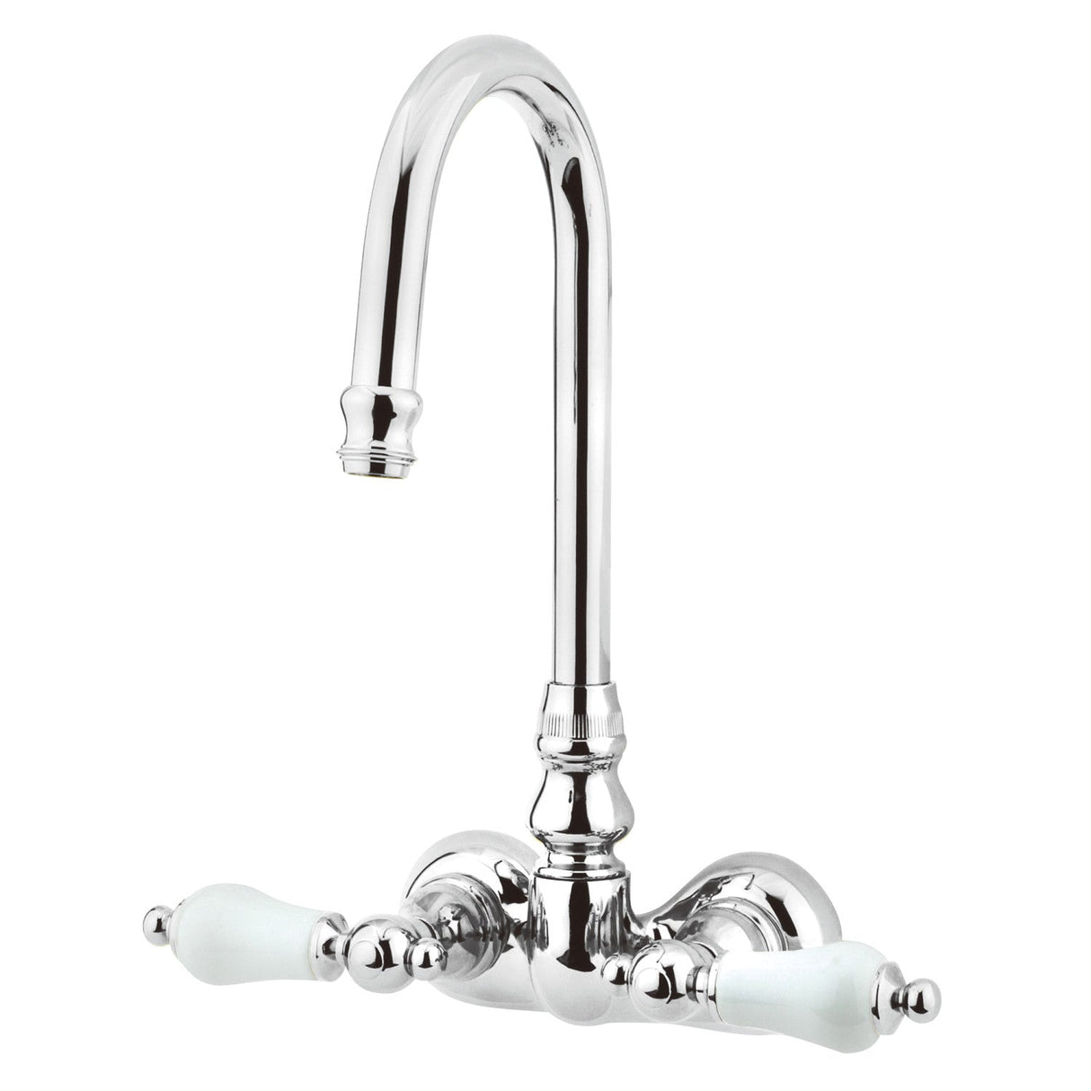 Vintage CC76T1 Two-Handle 2-Hole Tub Wall Mount Clawfoot Tub Faucet, Polished Chrome
