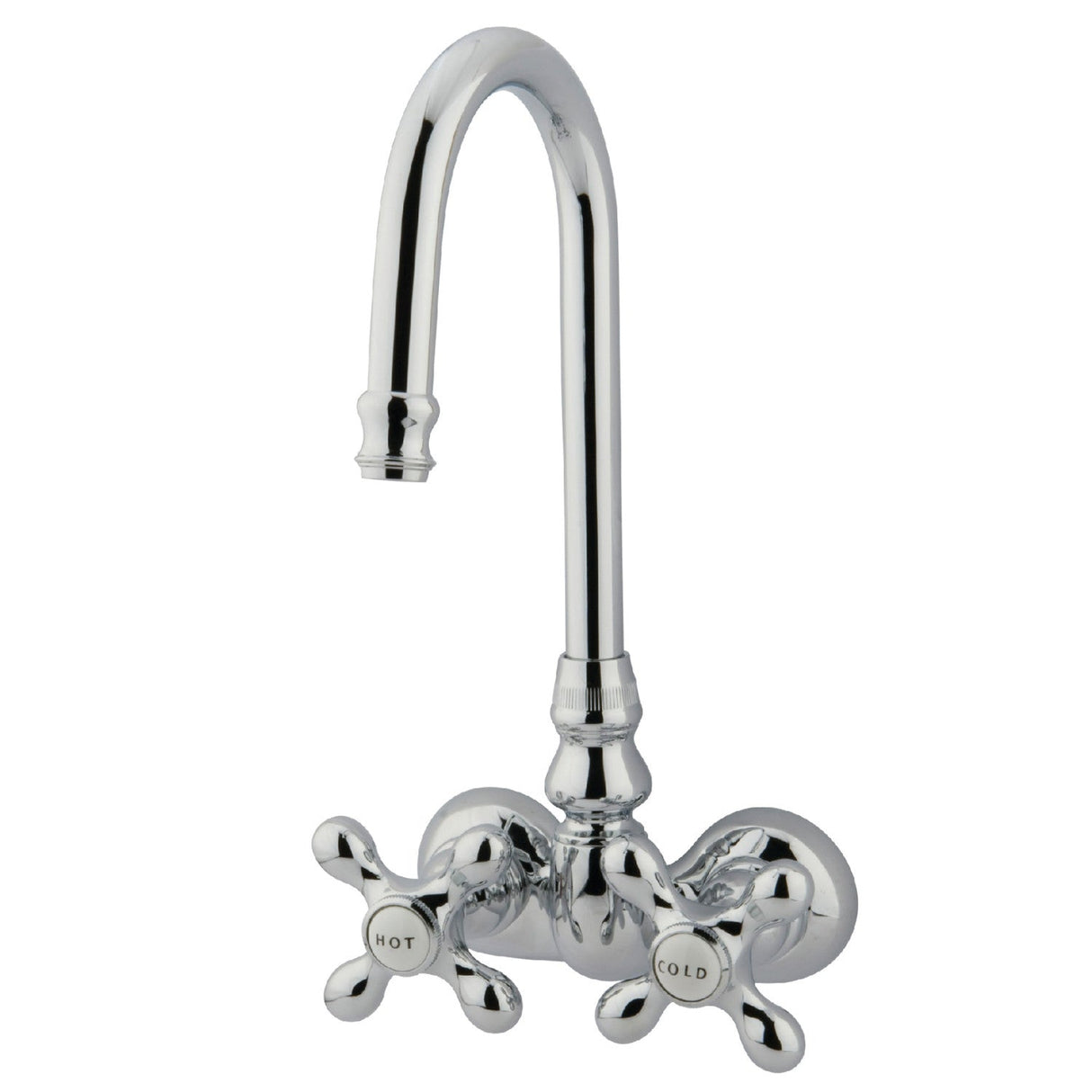 Vintage CC78T1 Two-Handle 2-Hole Tub Wall Mount Clawfoot Tub Faucet, Polished Chrome