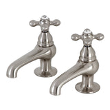 Vintage CC7L8 Two-Handle Deck Mount Basin Tap Faucet, Brushed Nickel