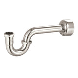 Circlet CC8146 1-1/4-inch Brass P-Trap, 18 Gauge, Polished Nickel