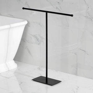 Claremont CC8200 Freestanding T-Shape Towel Rack, Matte Black