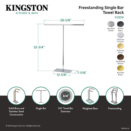 Claremont CC8205 Freestanding T-Shape Towel Rack, Oil Rubbed Bronze
