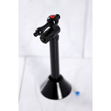 Vintage CC83200 1/2-Inch Sweat x 3/8-Inch OD Comp Quarter-Turn Angle Stop Valve with 5-Inch Extension, Matte Black